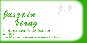 jusztin virag business card