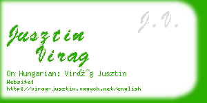 jusztin virag business card